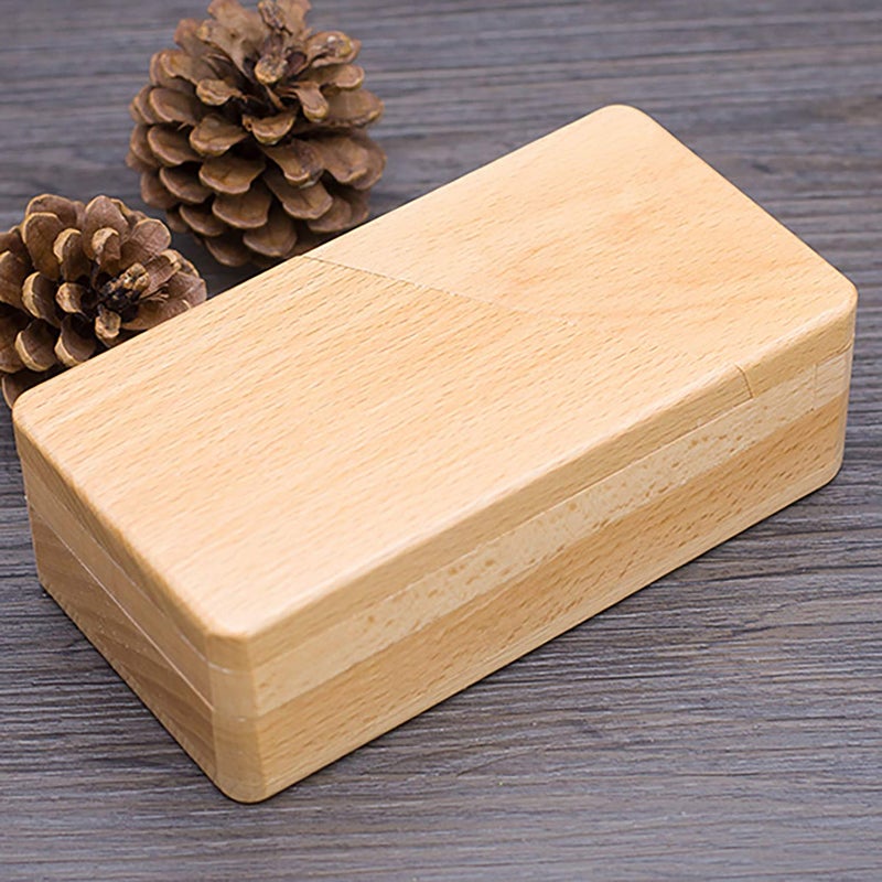 Ahyuan Gift Card Money Holder Puzzle Gift Case Box Big Secret Opening Impossible Box Puzzle Handmade 3D Brain Teaser Puzzle Magic Wooden Mysterious Gift Box Cube Game IQ Toys by AHYUAN (Natural) - Image 3